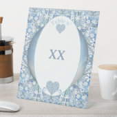 セラミックレースライトブルー 台座サイン (インサイチュ)