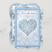 セラミックレースライトブルー 招待状 (正面/裏面)