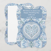 セラミックレースライトブルー 招待状 (正面/裏面)