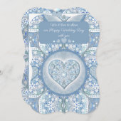 セラミックレースライトブルー 招待状 (正面/裏面)