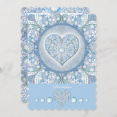 セラミックレースライトブルー 招待状 (正面/裏面)