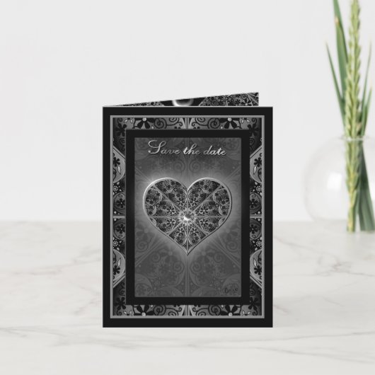 セラミックレース ブラック 招待状 (正面)