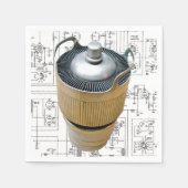 セラミック伝送管回路図 スタンダードカクテルナプキン (正面)