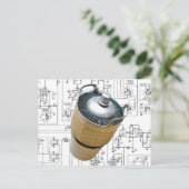 セラミック伝送管回路図 ポストカード (スタンド正面)