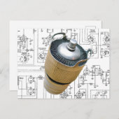 セラミック伝送管回路図 ポストカード (正面/裏面)