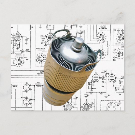 セラミック伝送管回路図 ポストカード (正面)