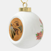 セラミック先住民スピリット「ホーク」ボールオーナメント セラミックボールオーナメント (右)