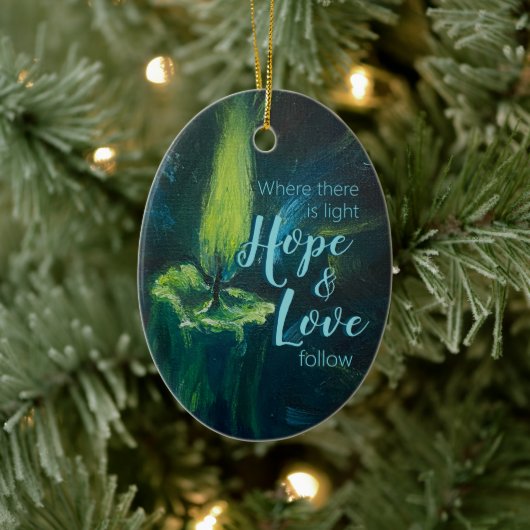 セラミック勇気付けられるの「キャンドル」 セラミックオーナメント (ツリー)