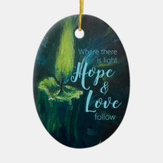 セラミック勇気付けられるの「キャンドル」 セラミックオーナメント