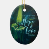 セラミック勇気付けられるの「キャンドル」 セラミックオーナメント (裏面)