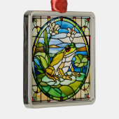 セラミック印刷カエルのステンドグラスオーナメント メタルオーナメント (右)