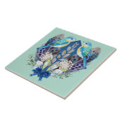 セラミック壁タイル – 鳥と羽 タイル (側面)