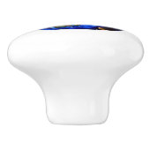 セラミック引き出しノブ – 青 セラミックノブ (側面)