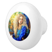 セラミック引き出しノブ – 青 セラミックノブ (右)