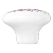 セラミック引き出しプル – 水彩アジサイ セラミックノブ (側面)