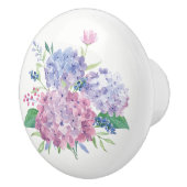 セラミック引き出しプル – 水彩アジサイ セラミックノブ (右)