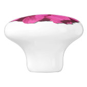 セラミック引き出し/ドア引き出し – マゼンタ《植物》百日草 セラミックノブ (側面)