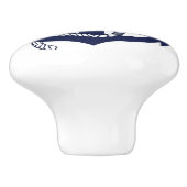 セラミック引き抜き/ドアノブ – 航海のいかり&ロープ セラミックノブ (側面)