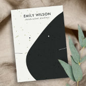 セラミック白黒波ネックレスイヤリングディスプレイ 名刺