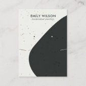 セラミック白黒波ネックレスイヤリングディスプレイ 名刺 (正面)