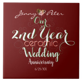 セラミック結婚の2周年記念 タイル