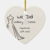 セラミック結婚オーナメント名初めてのクリスマス セラミックオーナメント (正面)