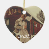 セラミック結婚オーナメント名初めてのクリスマス セラミックオーナメント (裏面)