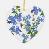 セラミック結婚ハートオーナメントの忘れDate-me-not セラミックオーナメント (裏面)