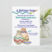 セラミック絵を描の誕生日パーティー 招待状 (スタンド正面)