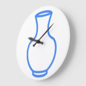 セラミック絵を描時計 ラージ壁時計 (傾斜)