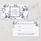 セラミック美しいサロンヴィンテージフローラアポイントメント 予約カード (正面/裏面)