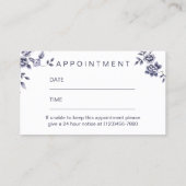 セラミック美しいサロンヴィンテージフローラアポイントメント 予約カード (裏面)