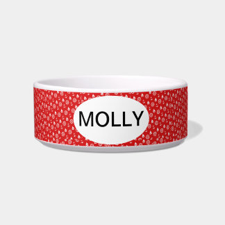 セラミック航海のモノグラムのペットボウル ボウル