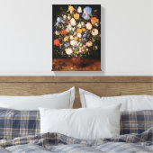 セラミック花瓶の花の小さな花束 キャンバスプリント (インサイチュ (寝室))