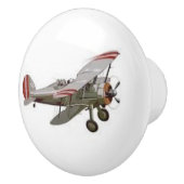 セラミック製のノブとプルに乗る飛行機 セラミックノブ (右)