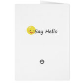 セラミック製の瓶カードから抜け出す黒い子猫 (裏面)