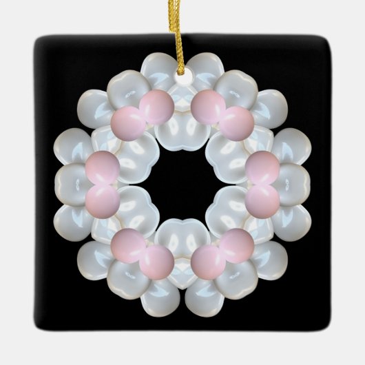 セラミック製スクエア型オーナメント セラミックオーナメント (正面)