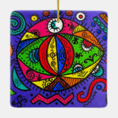 セラミック製スクエア型オーナメント セラミックオーナメント (裏面)