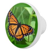 セラミック製ノブとプルに蝶 セラミックノブ (右)