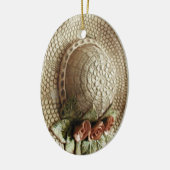 セラミック製織り帽子クリスマスオーナメント セラミックオーナメント (左)