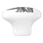 セラミック象のドアノブ セラミックノブ (側面)