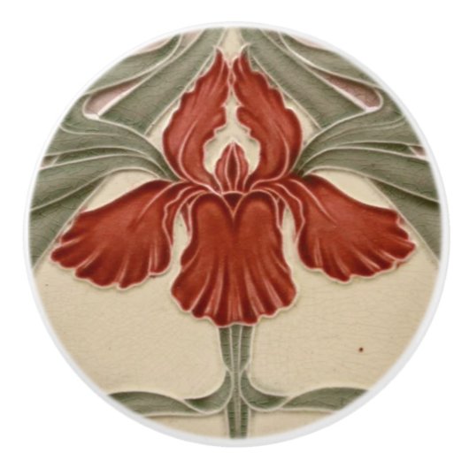 セラミック食器棚とドアノブ - アイリス セラミックノブ (正面)