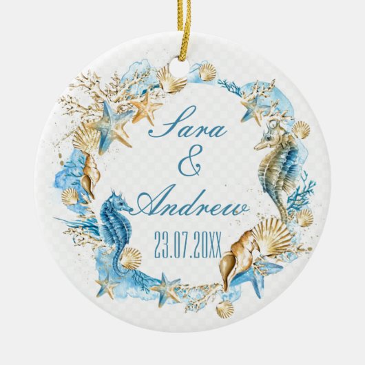 セラミック オーナメント - 海の生き物 (正面)