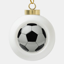 セラミック サッカー ボール クリスマス オブジェ