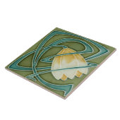 セラミック タイル - 装飾的なチューリップ アートヌーボー ヴィンテージ (側面)