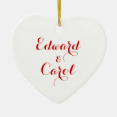 セラミッパーソナライズされたクハートオーナメント名前をカスタムする セラミックオーナメント (正面)