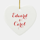 セラミッパーソナライズされたクハートオーナメント名前をカスタムする セラミックオーナメント (裏面)