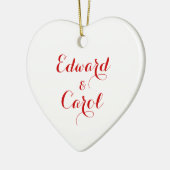 セラミッパーソナライズされたクハートオーナメント名前をカスタムする セラミックオーナメント (左)