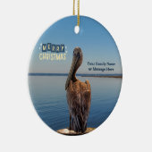 セラミッパーソナライズされたクペリカンクリスマスオーナメント セラミックオーナメント (右)