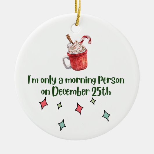 セラミッユーモアのあるククリスマス装飾品 セラミックオーナメント (正面)